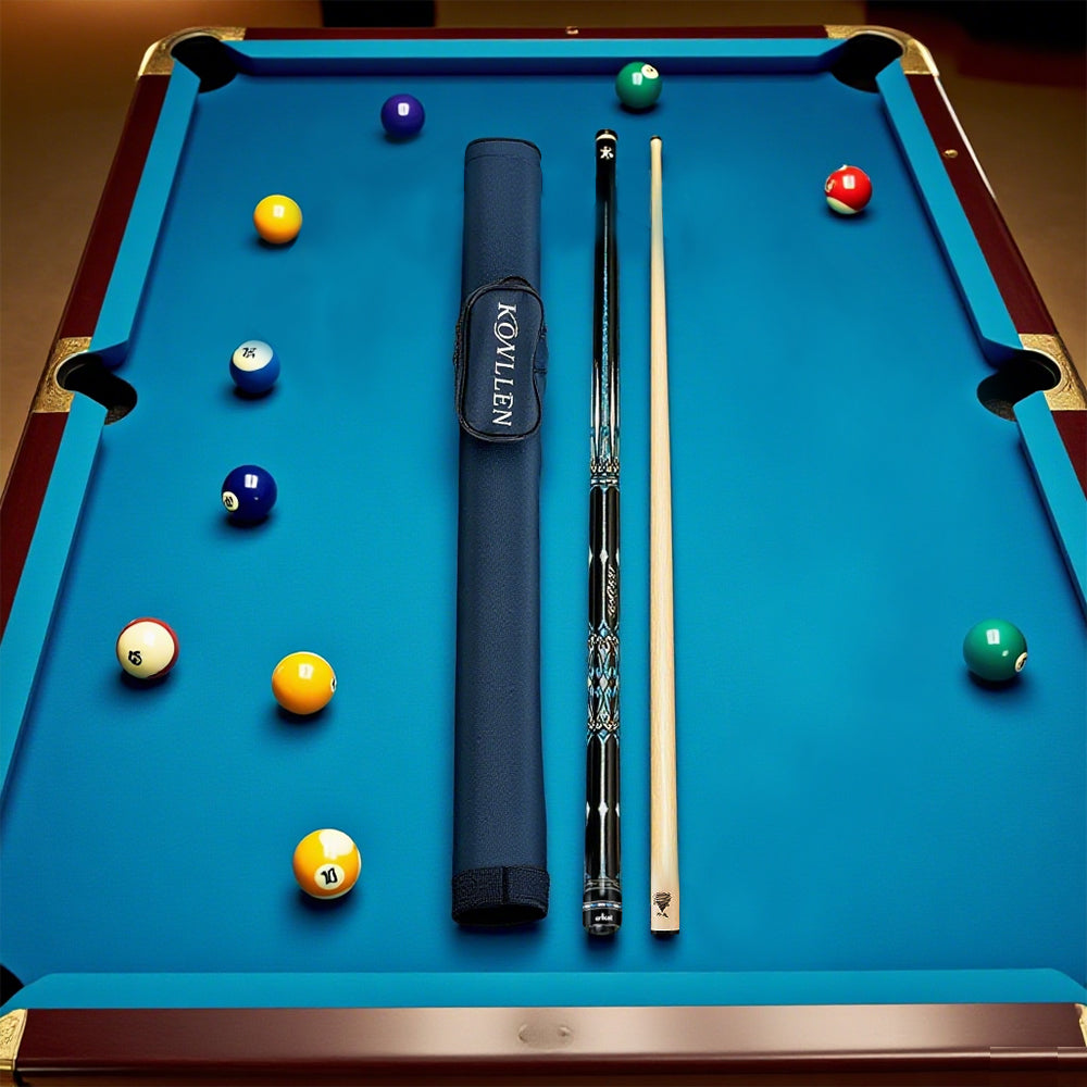 KONLLEN CRFU 147cm Length Professional Billiards 1/2 Black 8 Nine Strong Head - Black