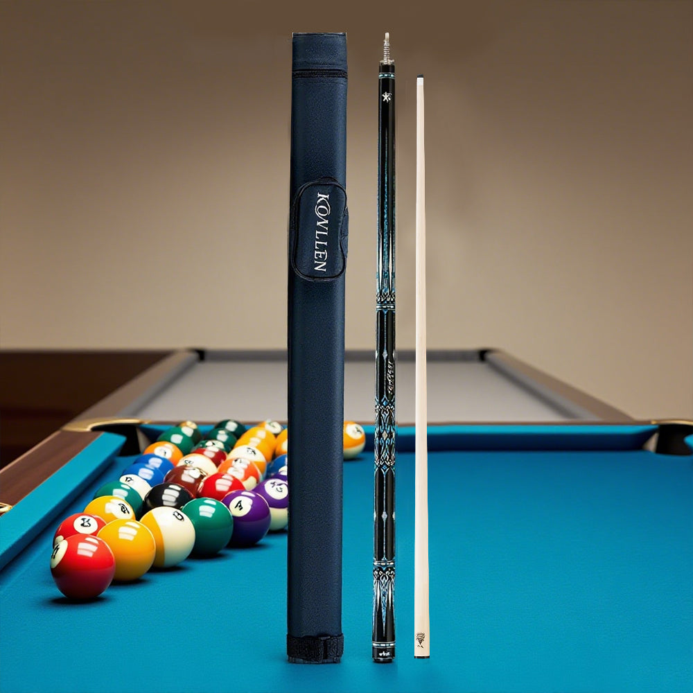 KONLLEN CRFU 147cm Length Professional Billiards 1/2 Black 8 Nine Strong Head - Black