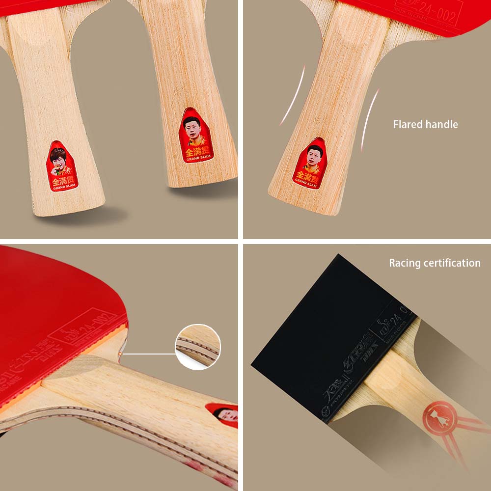 DHS Ping Pong Racket Paddle/ Gold Medal Table Tennis Racket-LongMa