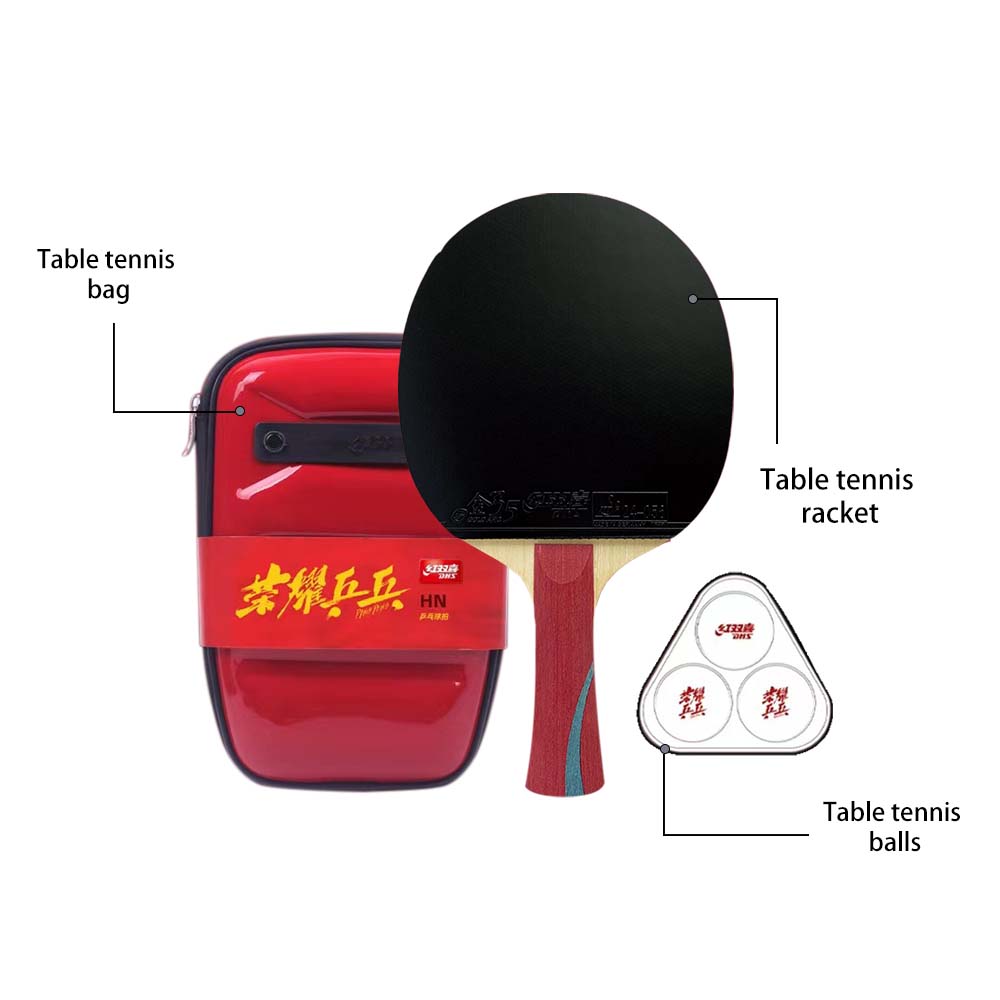 DHS Glory Tennis Racket/Flared Handle/Ping Pong Paddle