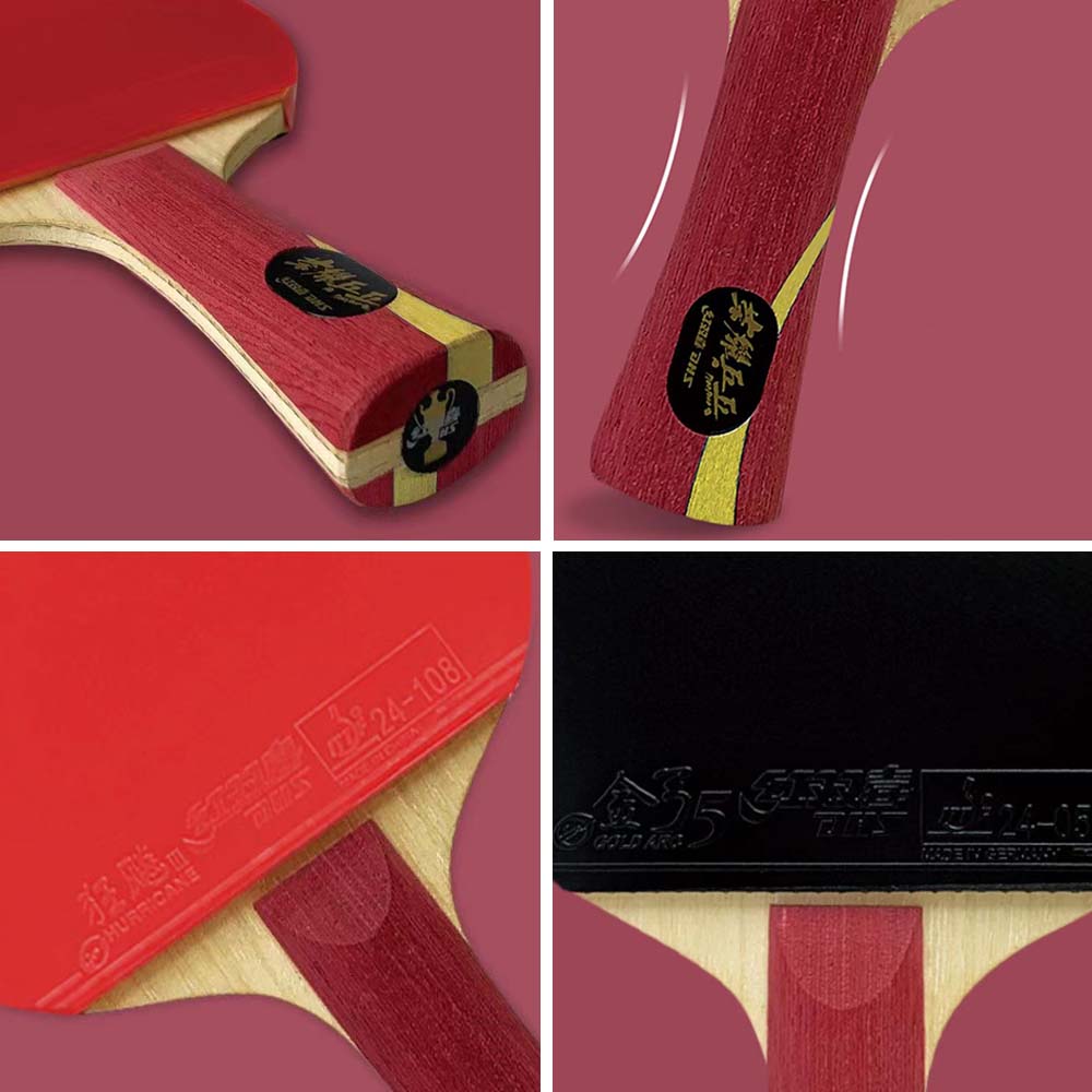 DHS Glory Tennis Racket/Flared Handle/Ping Pong Paddle