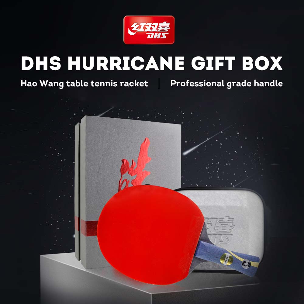 DHS Ping Pong Paddle Gift Box/ HURRICANE Table Tennis Racket Gift Box-Hao Wang