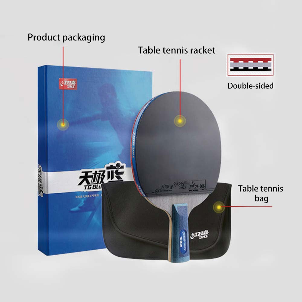 DHS TG Ping Pong Paddle Gift Box/ Blue Table Tennis Racket Gift Box
