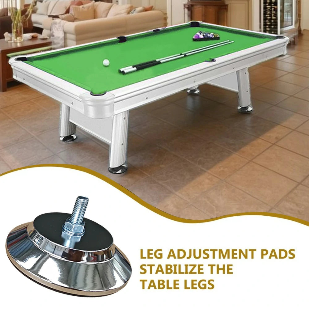 ARIX Adjustable Billiard Table Leg Base Foot Pads - Set of 4