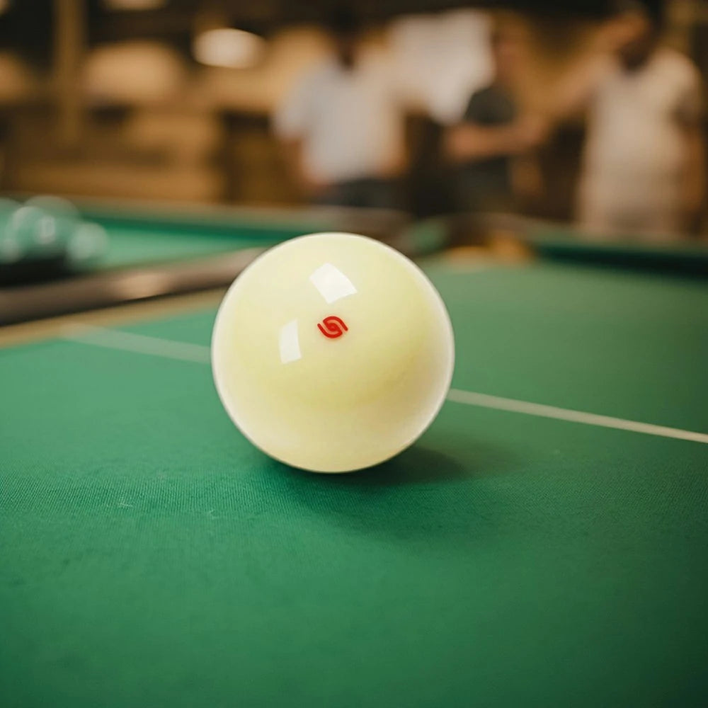 57.2mm Cue Ball Crystal Billiard Accessory - Blue / Red / Six Red Dot