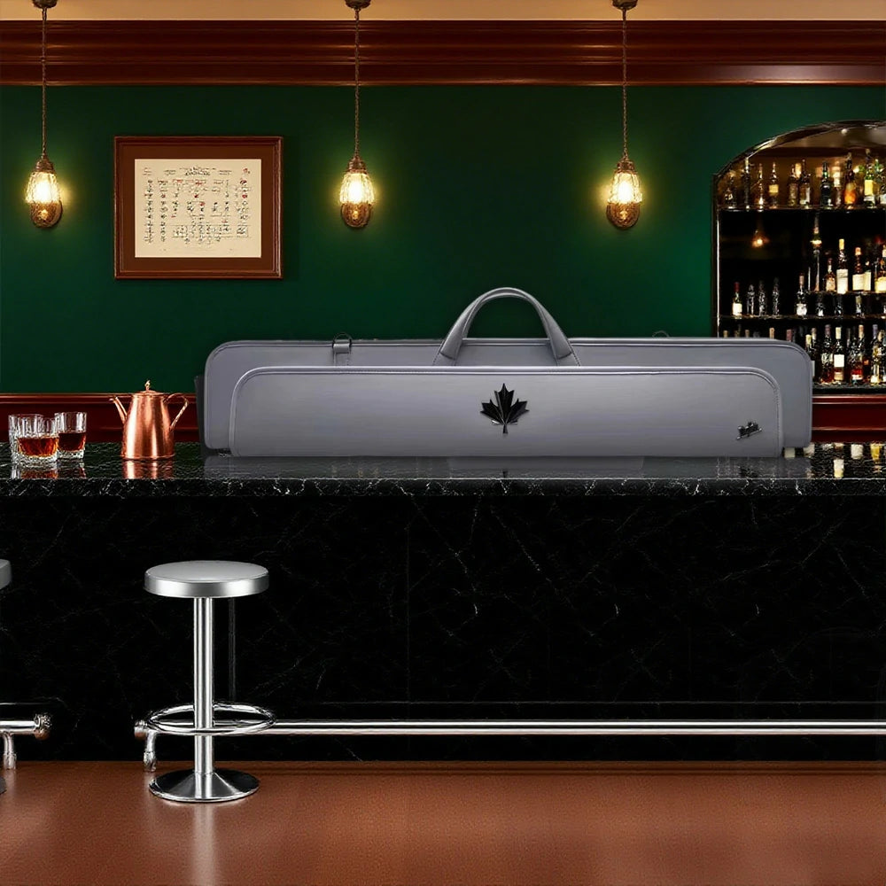 RB Premium 6-Hole 2-Stage Split Club Pool Cue Easy to Manage Handbag - Grey