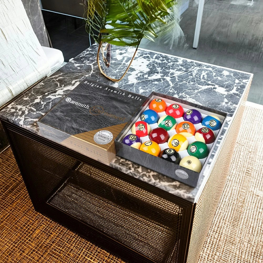 YAMELLO 2 1/4" Advanced Billiards Standard/Professional Edition Large Crystal Ball Match Set - Black