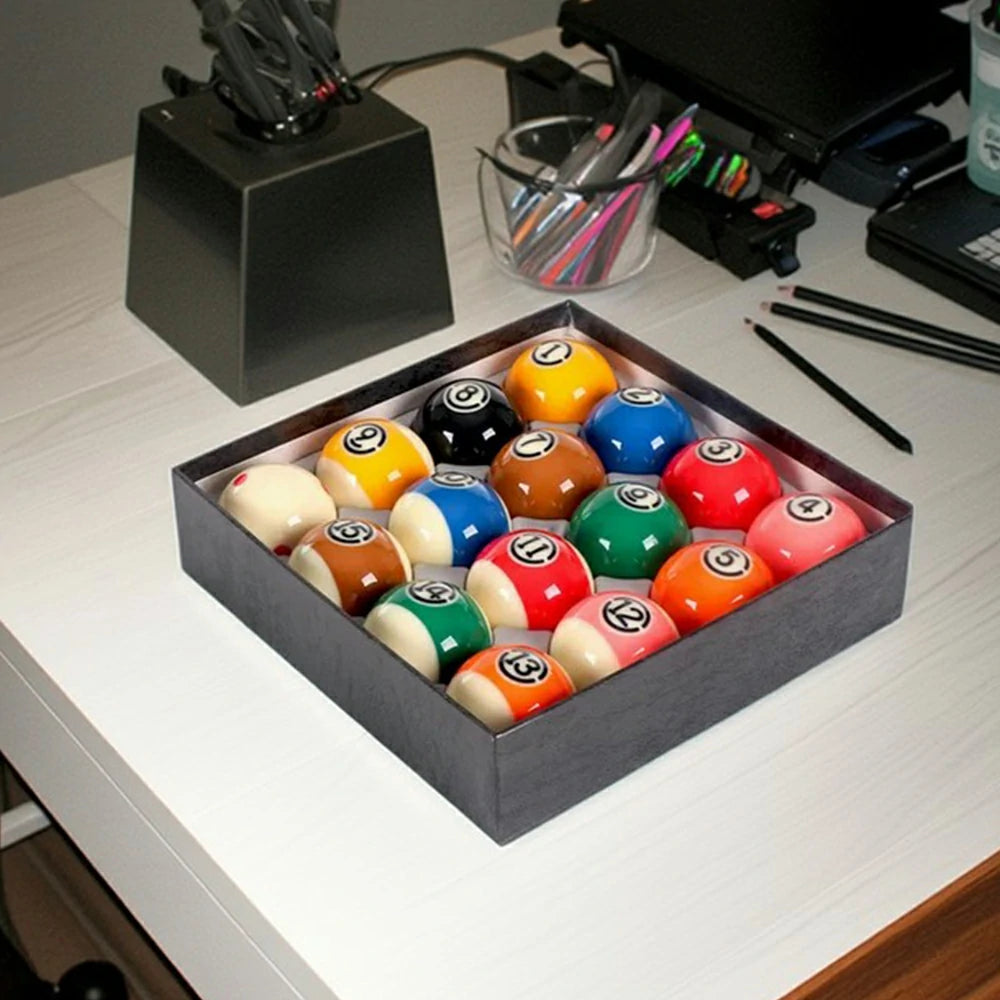 57.2mm Professional Tournament Crystal Billiard Balls - Big Black King Edition for Pool Halls/Home Game Rooms/Championship Events