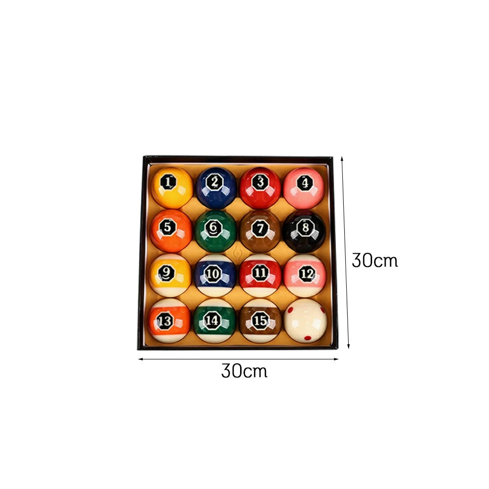 57.2mm Oversized Octagon Crystal Billiard Balls - Pro Tournament Standard Design