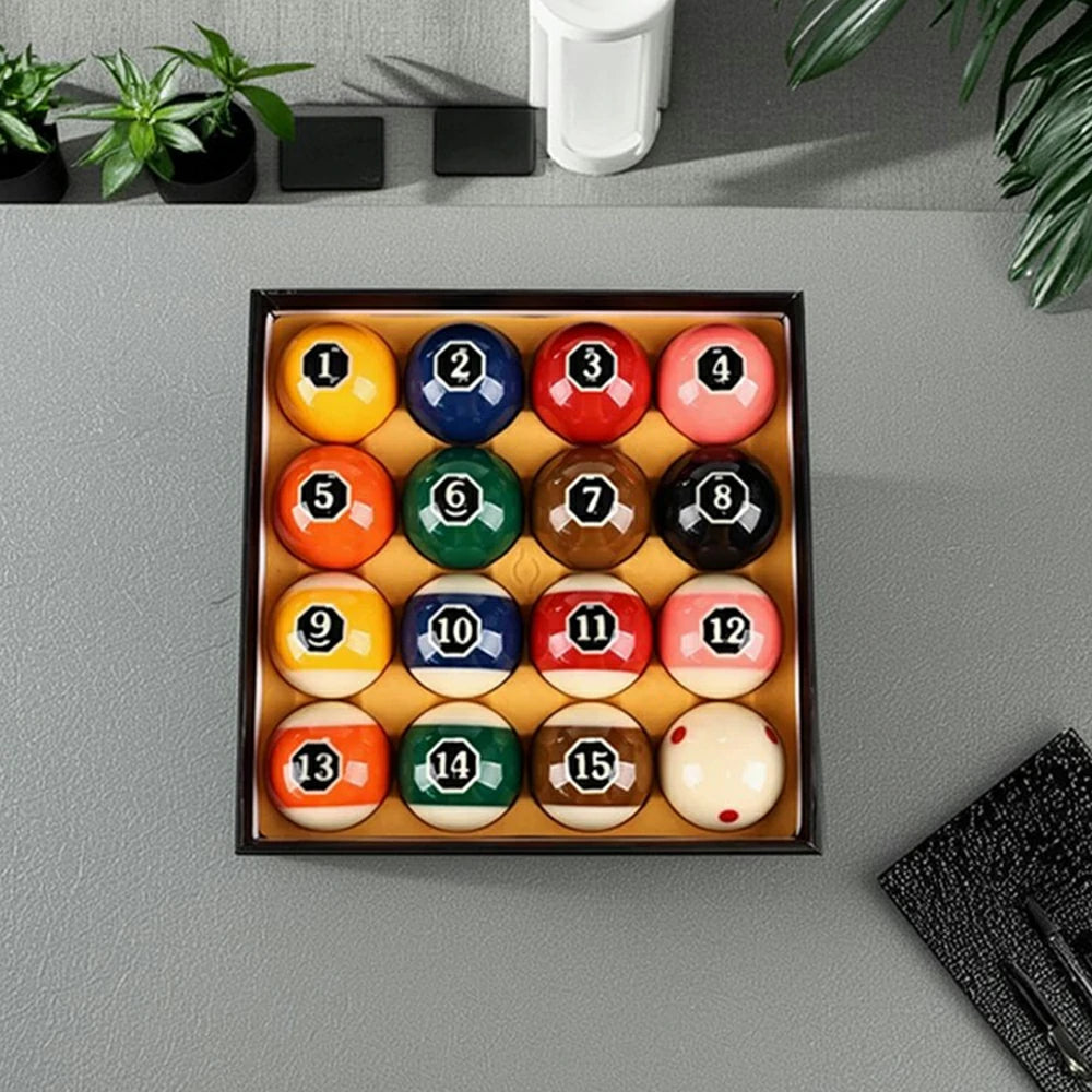 57.2mm Oversized Octagon Crystal Billiard Balls - Pro Tournament Standard Design