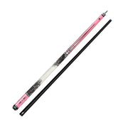 RB Professional 2-Piece Carbon Fiber Billiard Cue Set - 147cm Pool Cue with Leather Handle - Pink