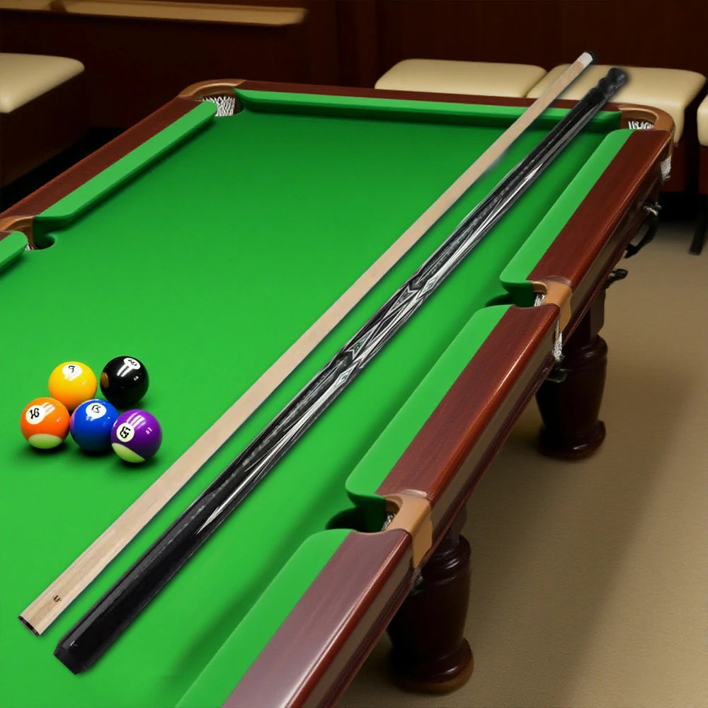 RB Professional Billiard Cue Set - Includes 147cm Maple Pool Cue&4-Hole Cue Case - Black&White