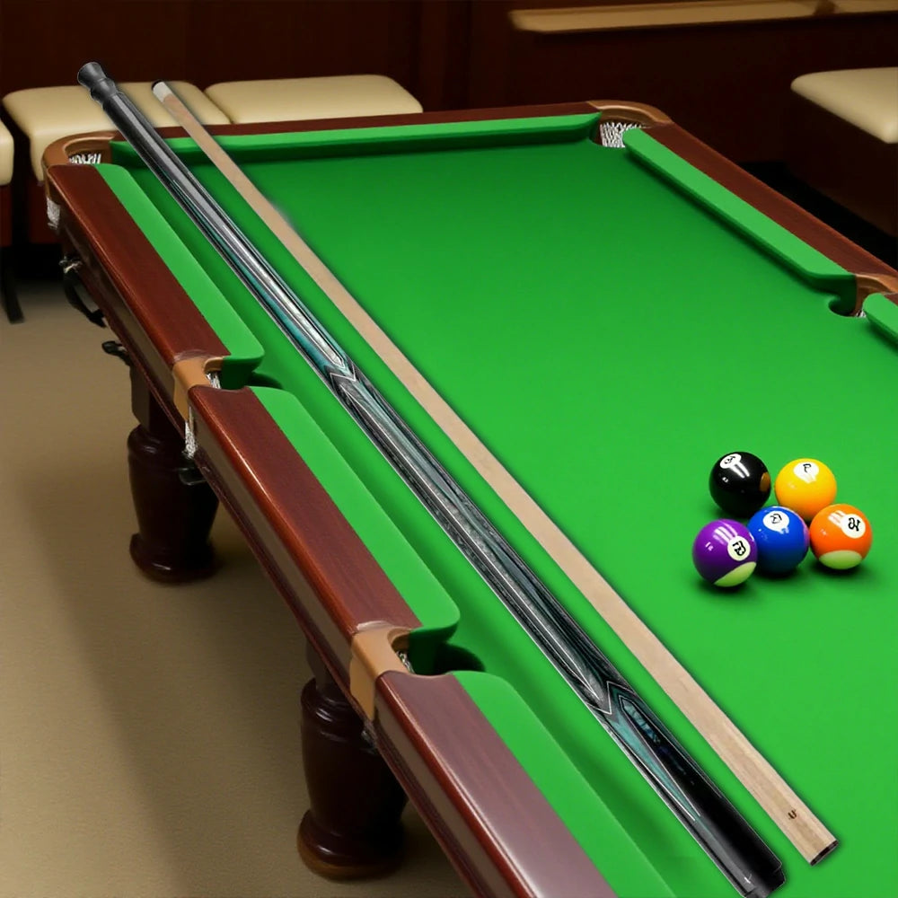 RB Professional Billiard Cue Set - Includes 147cm Maple Pool Cue&4-Hole Cue Case - Blue&Black