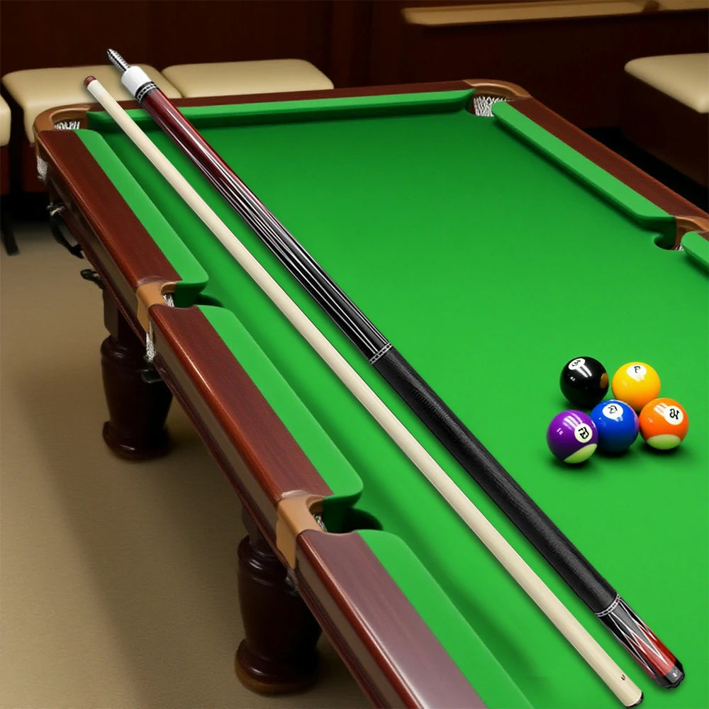 RB Professional Billiard Cue Set - Includes 147cm Pool Cue & 4-Hole Cue Case,Leather Handle - Black&Red