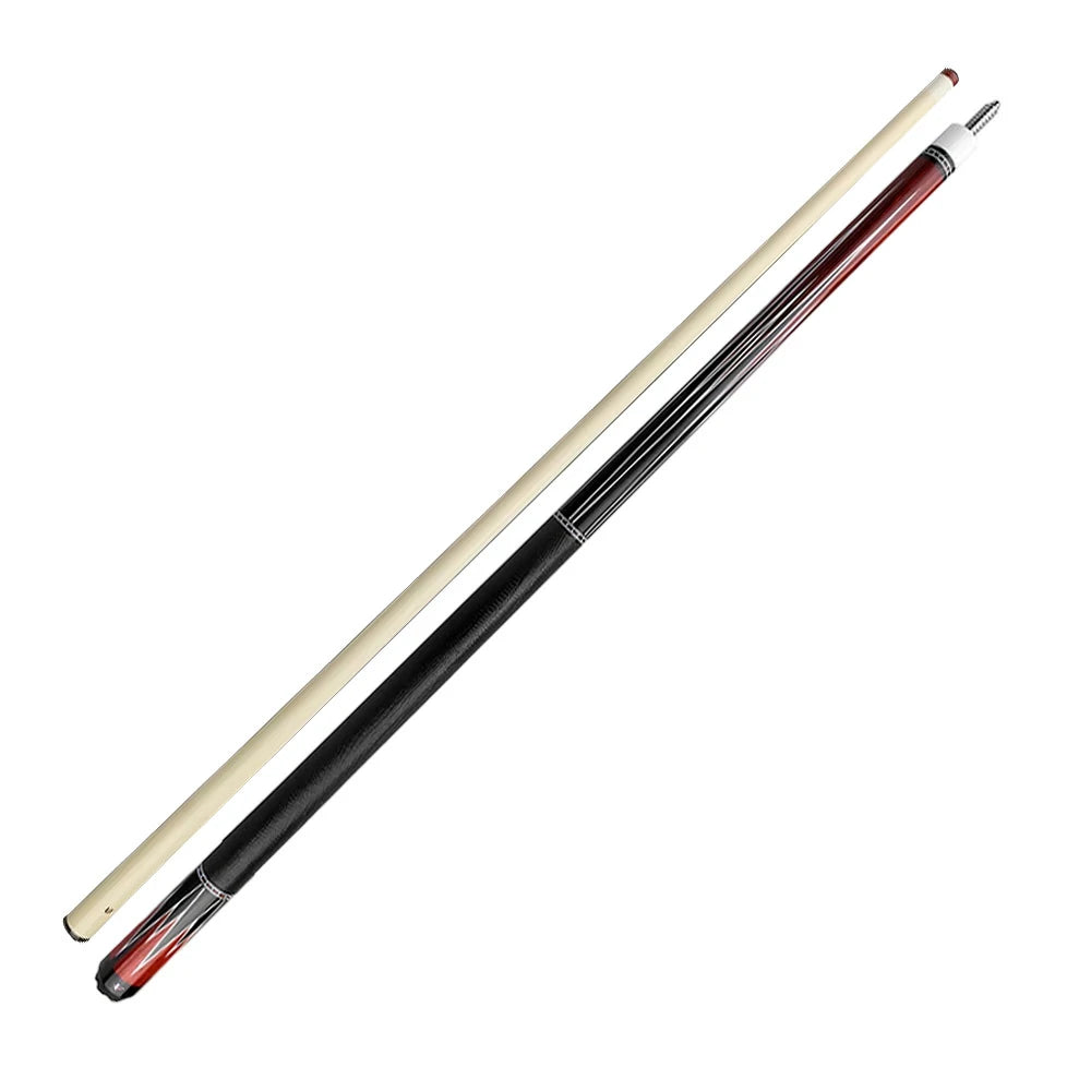 RB Professional Billiard Cue Set - Includes 147cm Pool Cue & 4-Hole Cue Case,Leather Handle - Black&Red