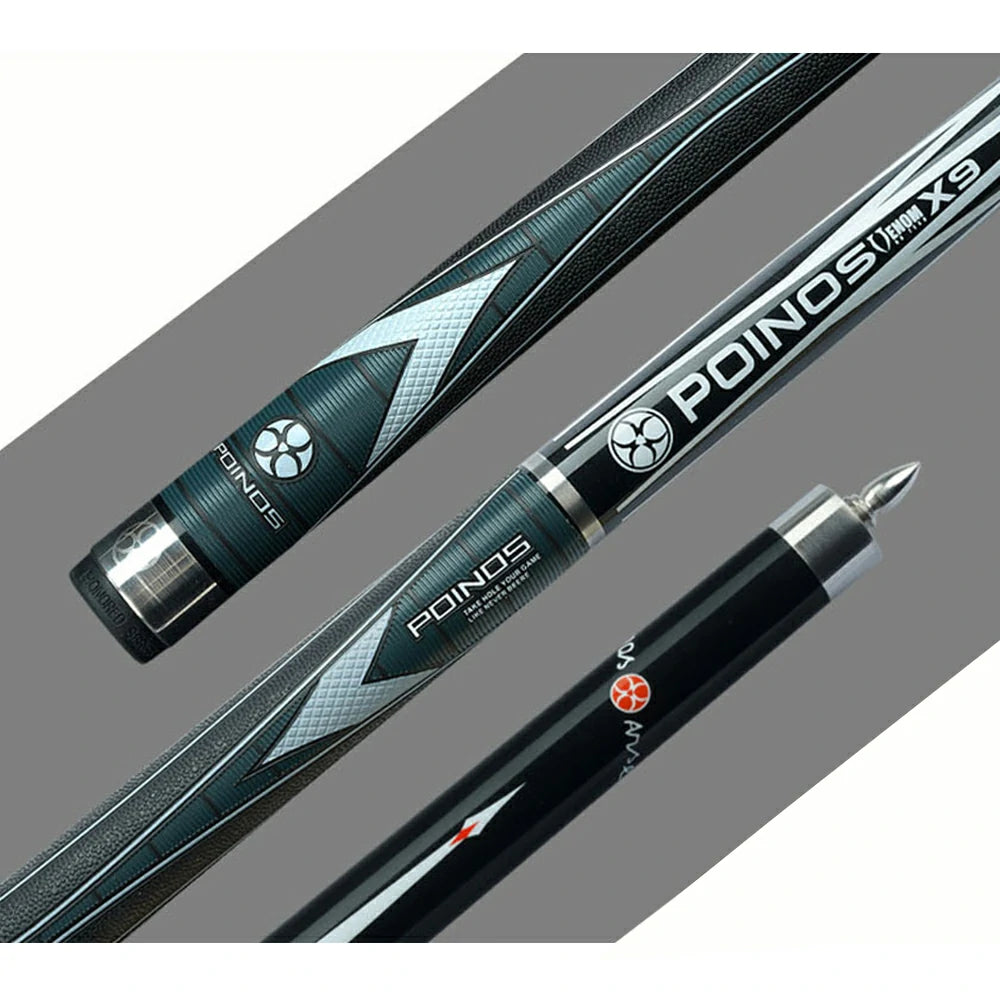RB Professional Billiard Cue Set - 147cm with 12.5mm Tip, Cue Case Included – Black