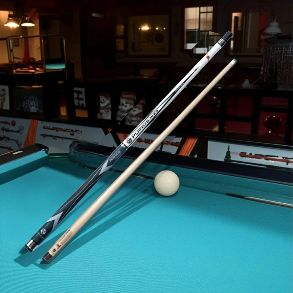 RB Professional Billiard Cue Set - 147cm with 12.5mm Tip, Cue Case Included – White