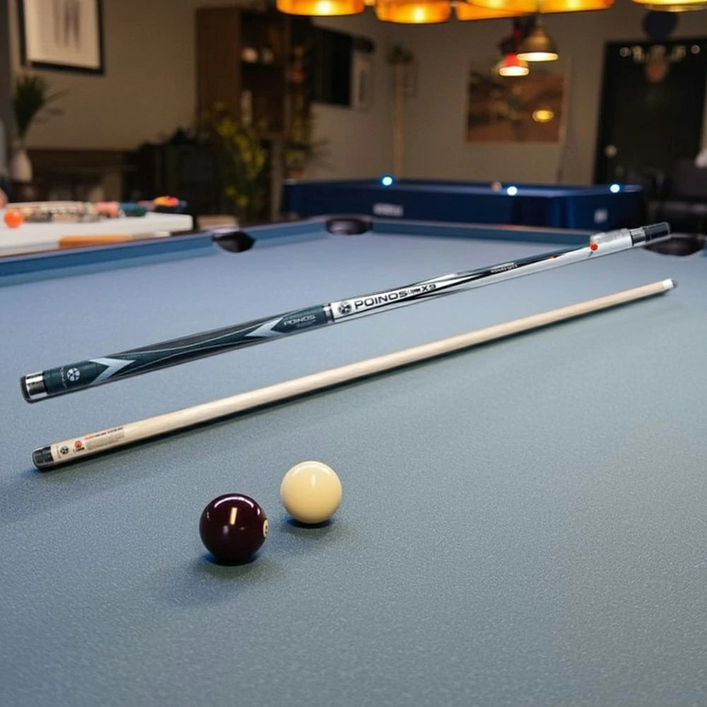 RB Professional Billiard Cue Set - 147cm with 12.5mm Tip, Cue Case Included – White