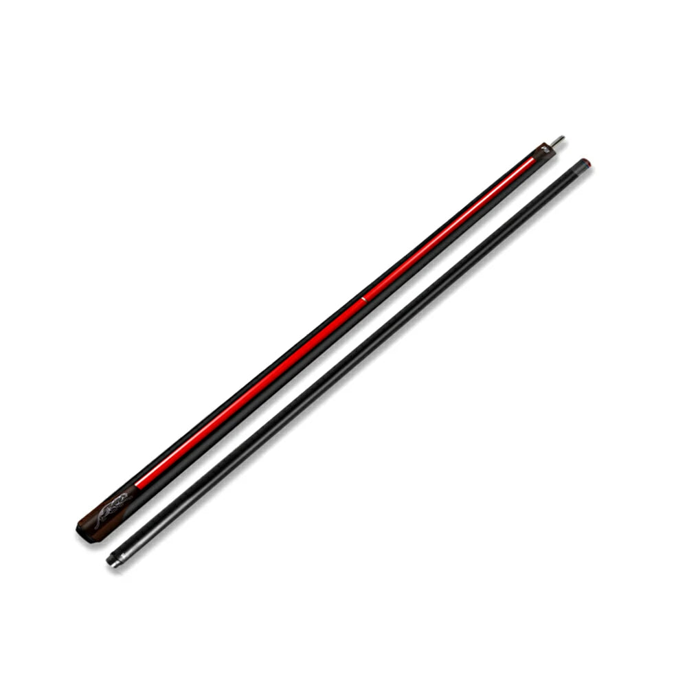 RB Professional Tech-Enhanced Billiard Cue 11.5/13mm Tip, 147cm Leather Grip with Black Cue Case - Black
