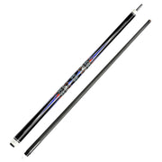 RB Professional Billiard Cue Set - 147cm, 12.5mm Tip, with Cue Case - Blue & Red
