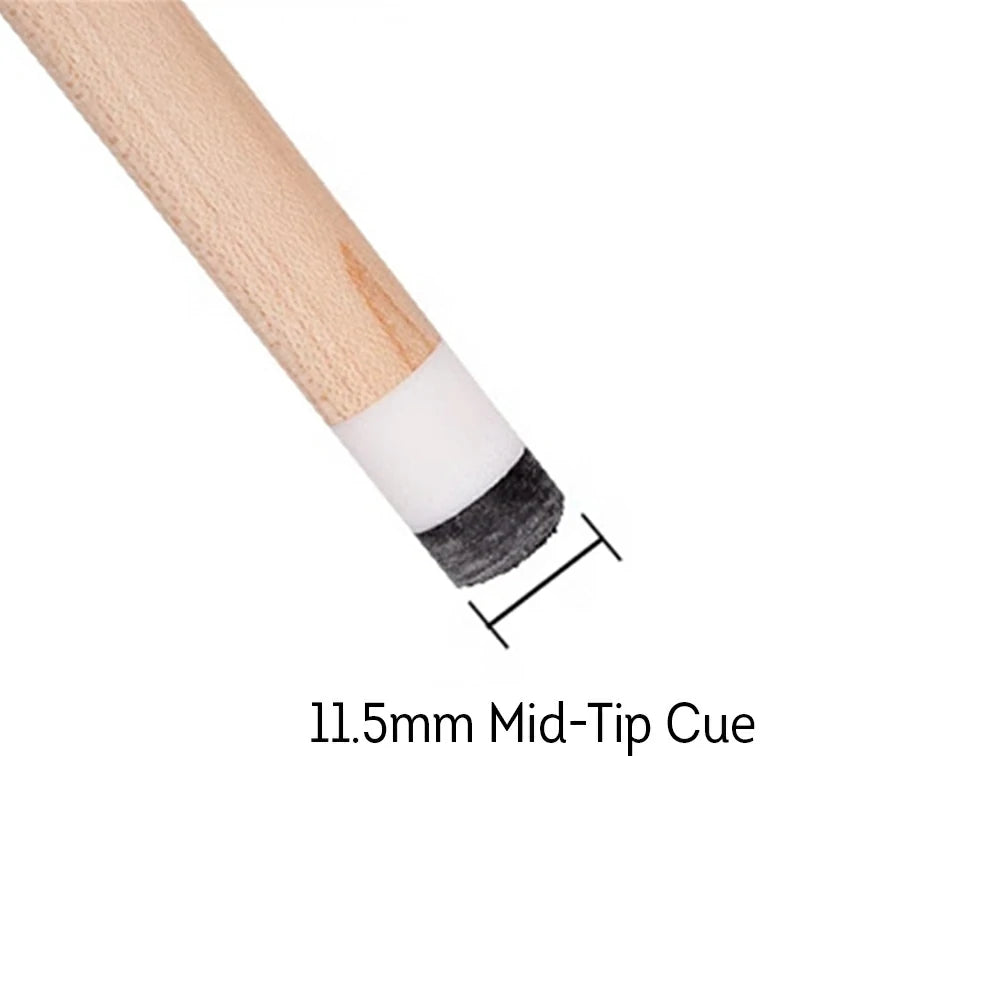 RB Billiard Cue Set - 147cm 11.5/13mm Tip Leather Grip with Case - White