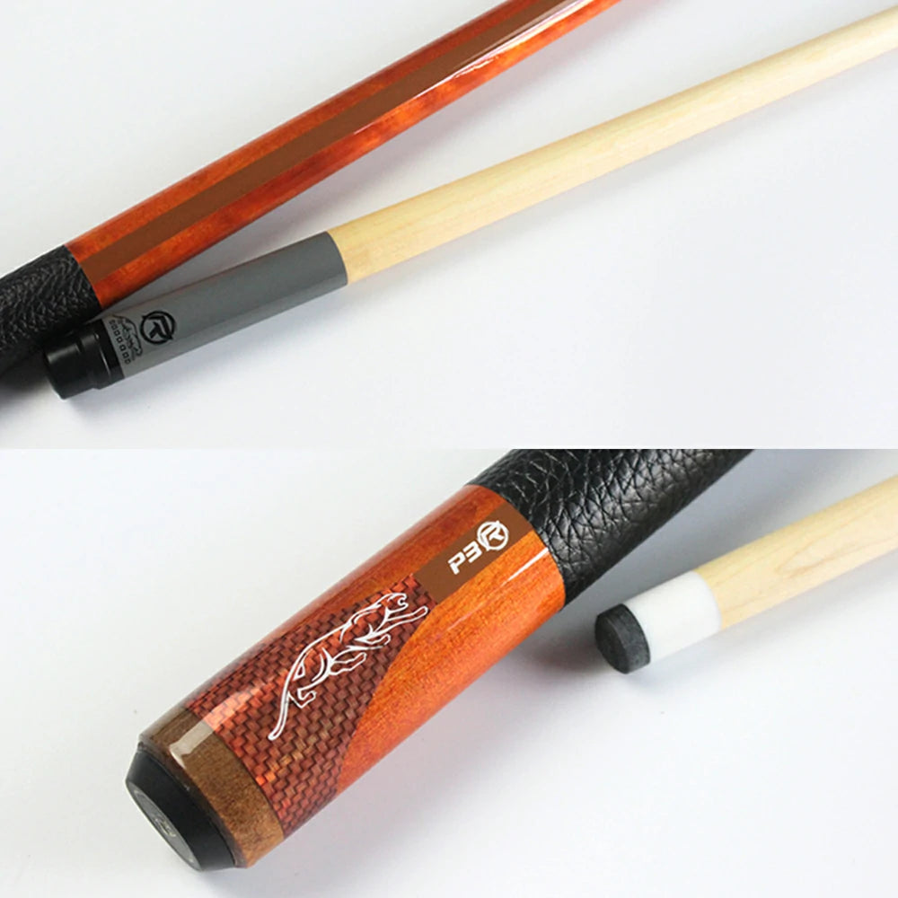RB Billiard Cue Set - 147cm 11.5/13mm Tip Leather Grip with Case - Orange