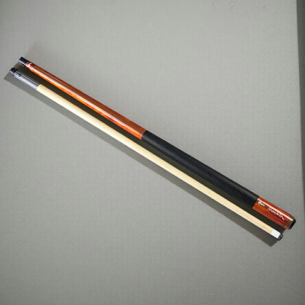 RB Billiard Cue Set - 147cm 11.5/13mm Tip Leather Grip with Case - Orange