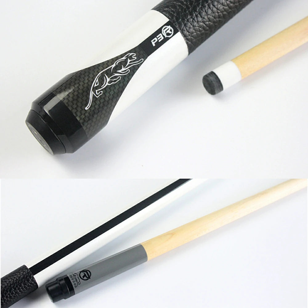 RB Billiard Cue Set - 147cm 11.5/13mm Tip Leather Grip with Case - White