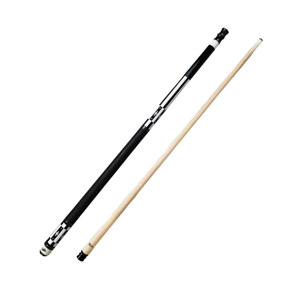 RB 147cm Billiard Cue with 12.5cm Tip High-End Professional Maple Pool Cue Stick Billiards Accessories Black and white grid