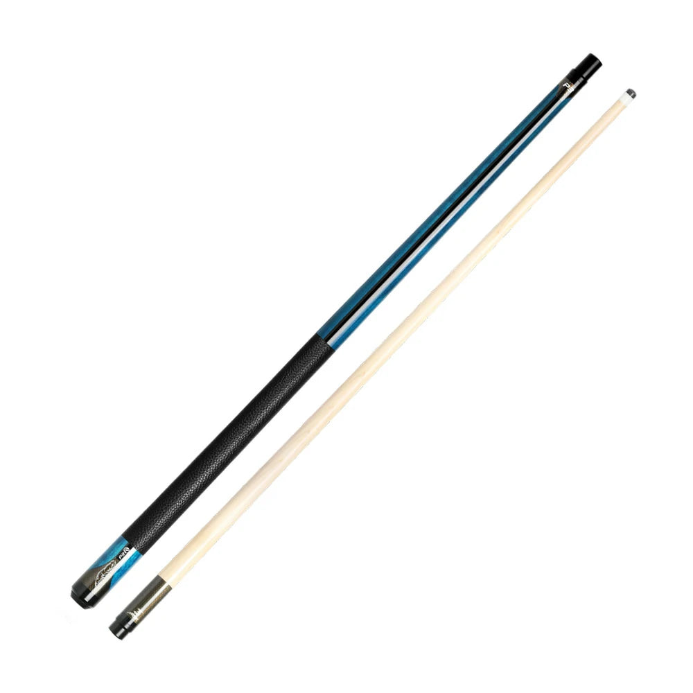 RB Professional Maple Billiard Cue 11.5/13mm Tip, 147cm Leather Grip with Cue Case - Blue