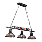 LIVARA Retro Billiard Table Lampshade with Black Three Head Design Suitable for Home and Lounge E27/LED Compatibility