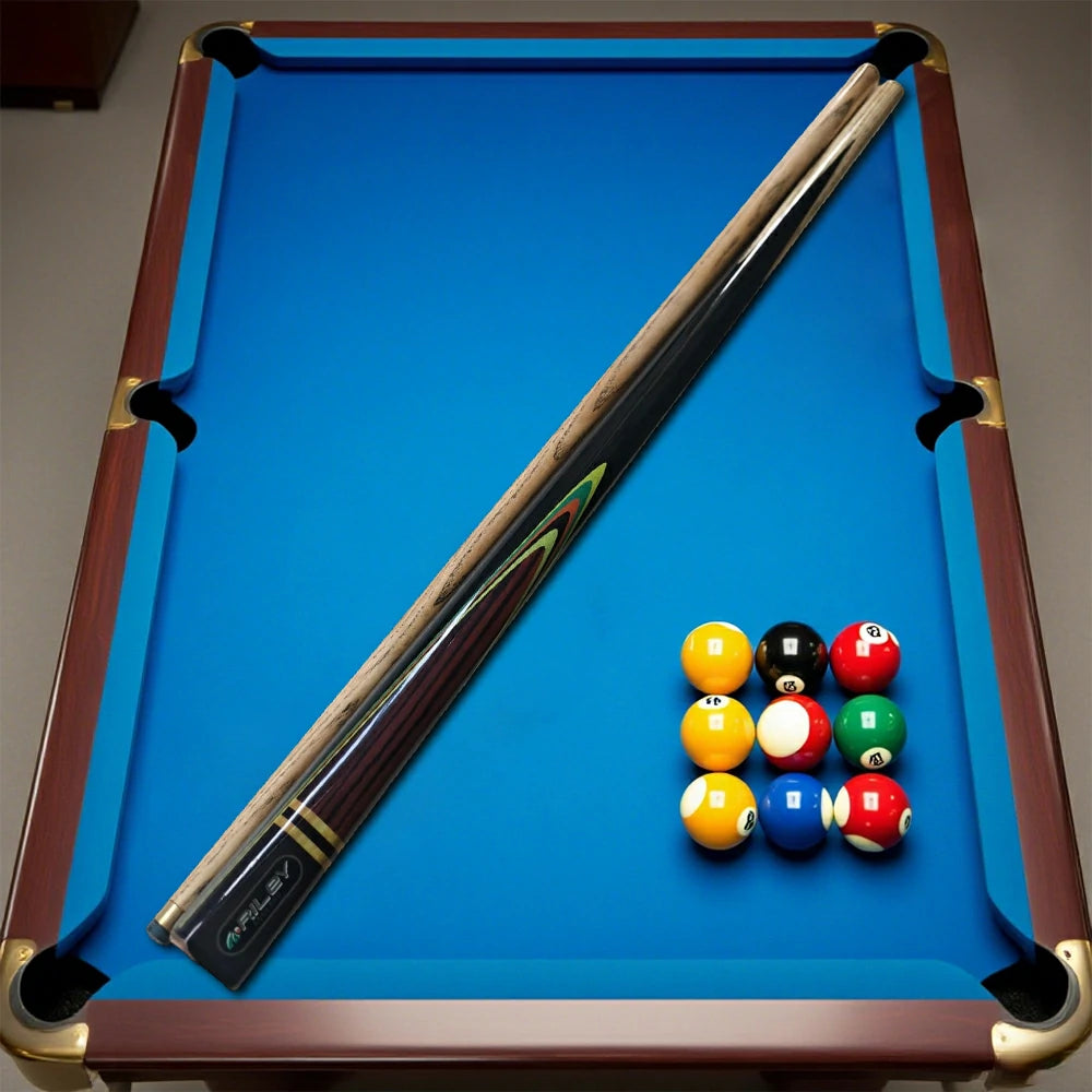 RILEY 2-Piece Professional Cue tip Ash wood for Pool Billiards Snooker - 145cm