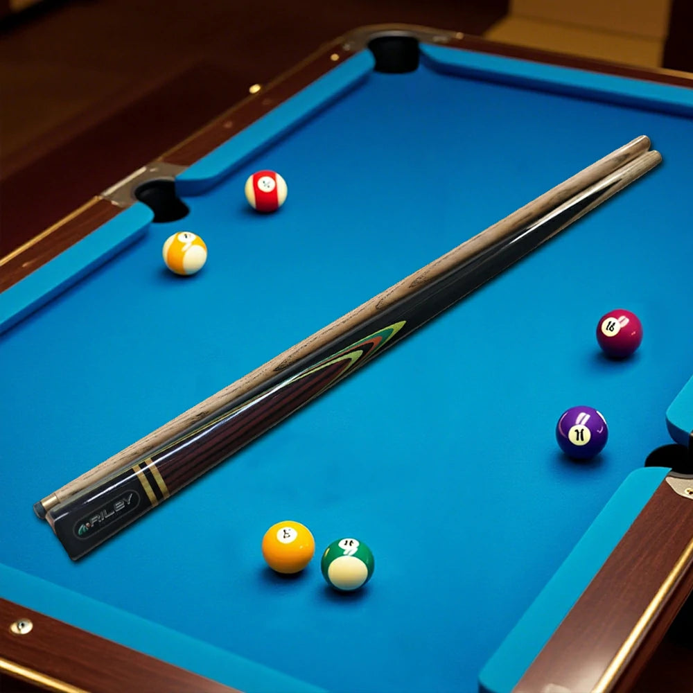 RILEY 2-Piece Professional Cue tip Ash wood for Pool Billiards Snooker - 145cm