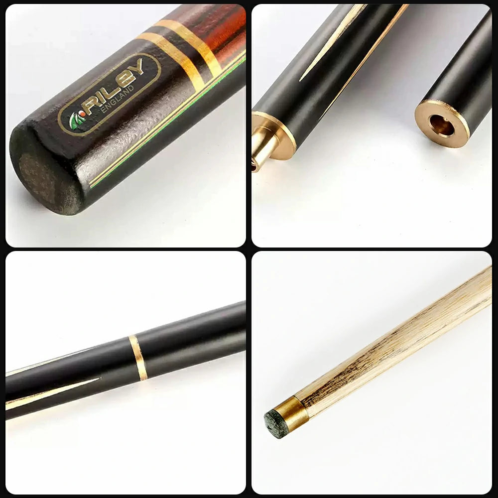 RILEY 2-Piece Professional Cue tip Ash wood for Pool Billiards Snooker - 145cm