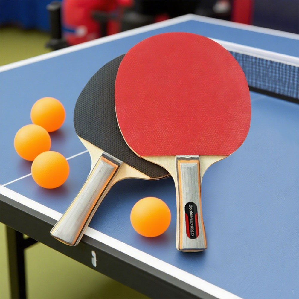 DOUBLE HAPPINESS Table Tennis Racket Rubber Set