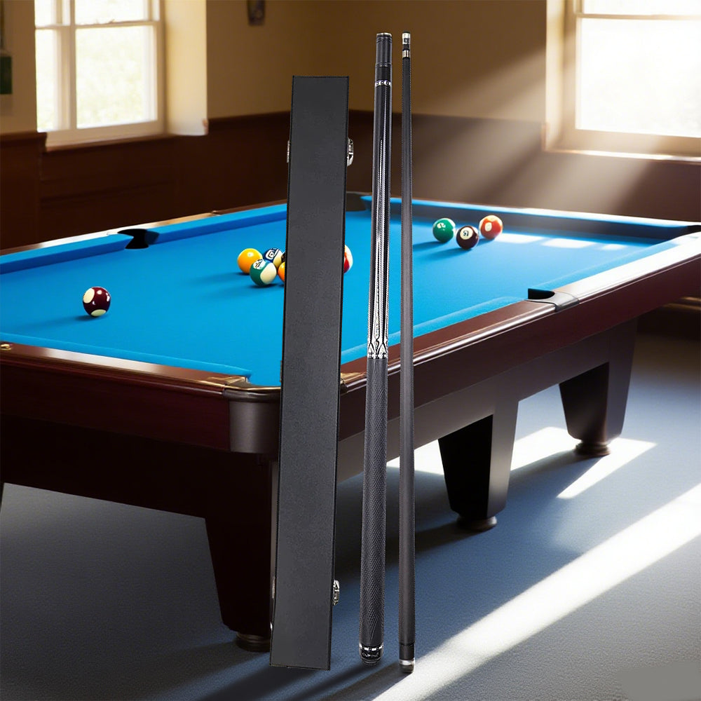 CUPPA 2-Piece 147cm Length Billiard Cue with Black Cue Case Billiard Accessories