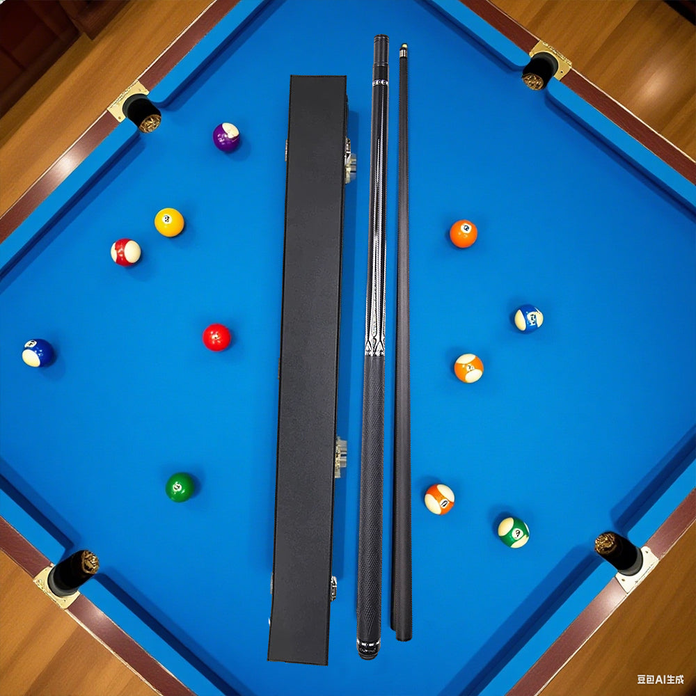 CUPPA 2-Piece 147cm Length Billiard Cue with Black Cue Case Billiard Accessories