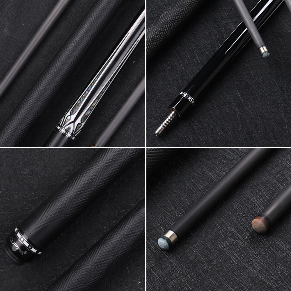 CUPPA 2-Piece 147cm Length Billiard Cue with Black Cue Case Billiard Accessories