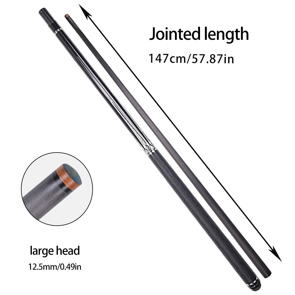 CUPPA 2-Piece 147cm Length Billiard Cue with Black Cue Case Billiard Accessories
