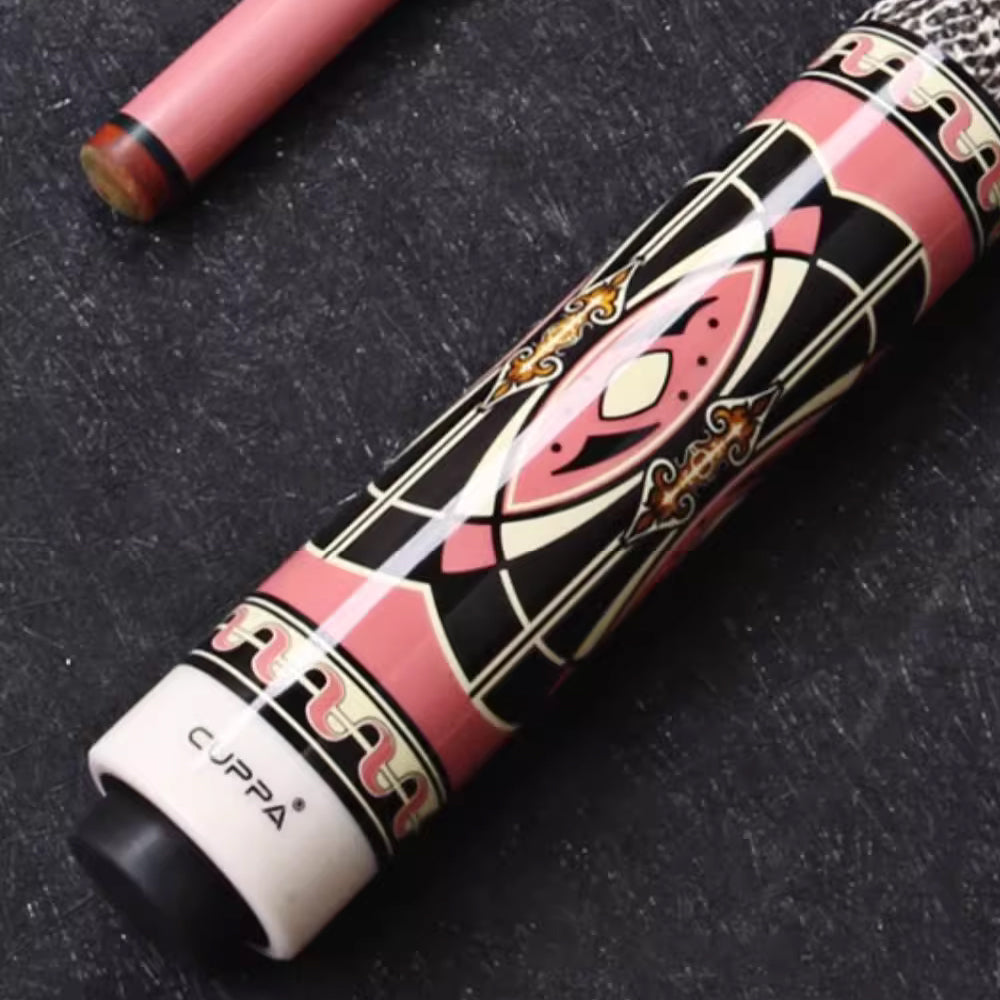 CUPPA 2-Piece 147cm Length Billiard Cue with Pink Cue Case  Billiard Accessories