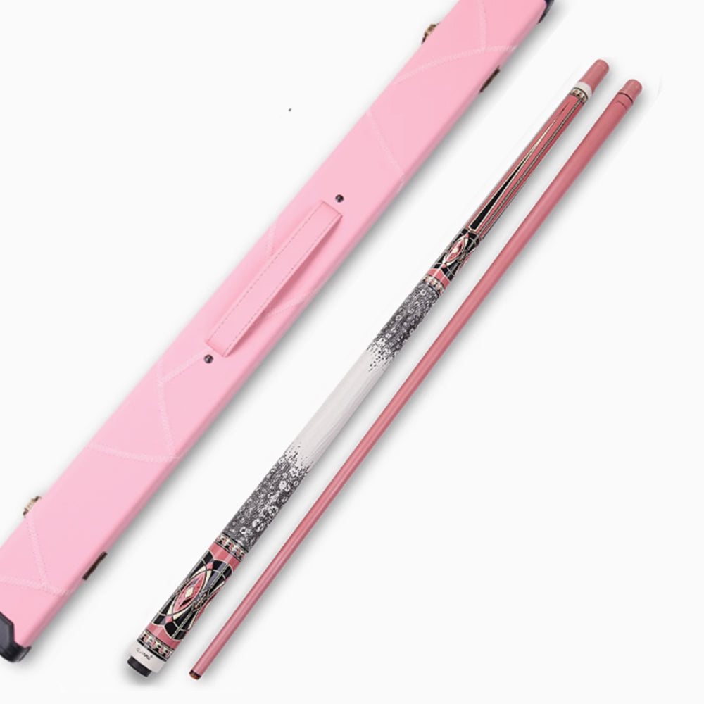 CUPPA 2-Piece 147cm Length Billiard Cue with Pink Cue Case  Billiard Accessories