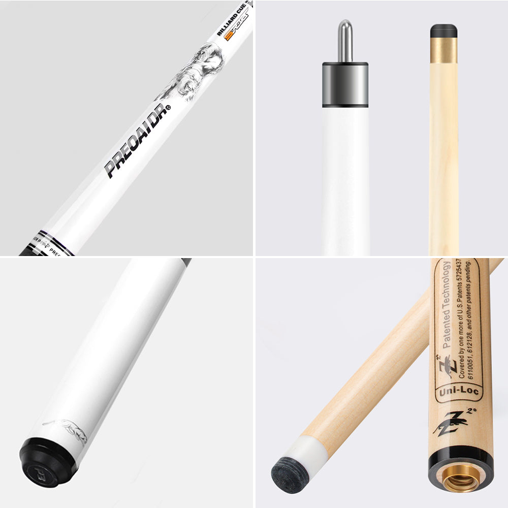 POINOS MZB 147cm White High-End Professional Maple Billiard Cue Billiard Accessories