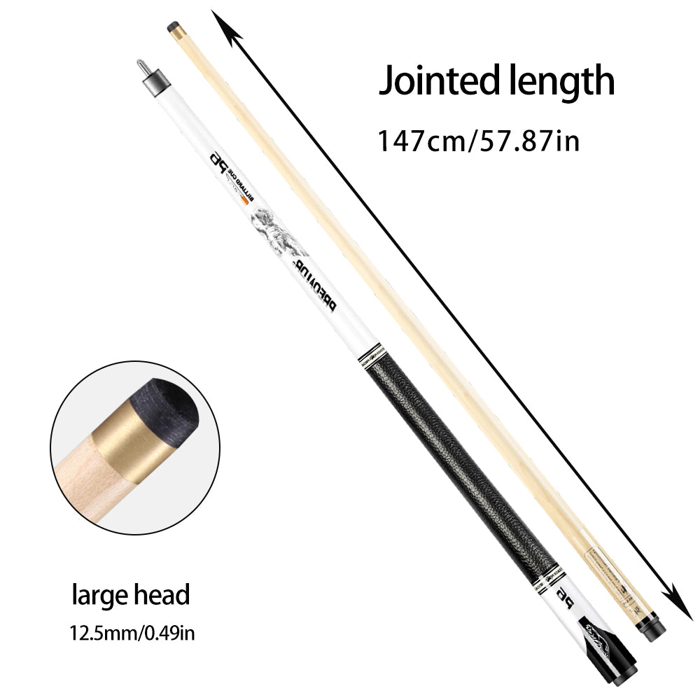 POINOS MZB 147cm White High-End Professional Maple Billiard Cue Billiard Accessories