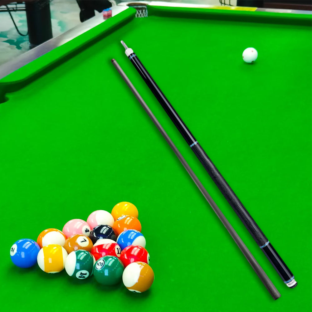 KONLLEN  Premier Professional AK75-12BF 18.5-20OZ 2-Piece Pool Cue Maple Wood 147CM  Billiard Cue - Blue&Black