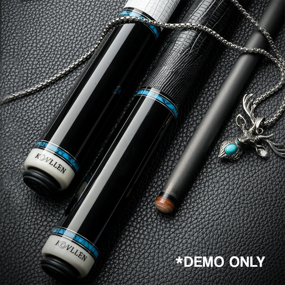 KONLLEN  Premier Professional AK75-12BF 18.5-20OZ 2-Piece Pool Cue Maple Wood 147CM  Billiard Cue - Blue&Black