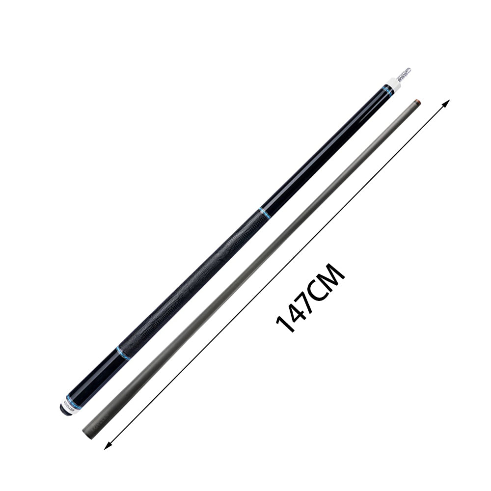 KONLLEN  Premier Professional AK75-12BF 18.5-20OZ 2-Piece Pool Cue Maple Wood 147CM  Billiard Cue - Blue&Black