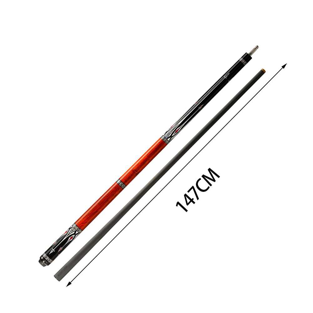 KONLLEN Premier Professional AS-1F 18.5-20OZ 2-Piece Pool Cue Maple Wood 147CM Billiard Cue - Red&Black