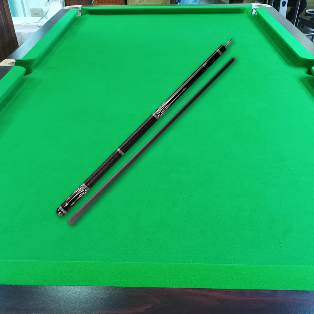 KONLLEN Premier Professional AS-2F 18.5-20OZ 2-Piece Pool Cue Maple Wood 147CM Billiard Cue - Red&Black