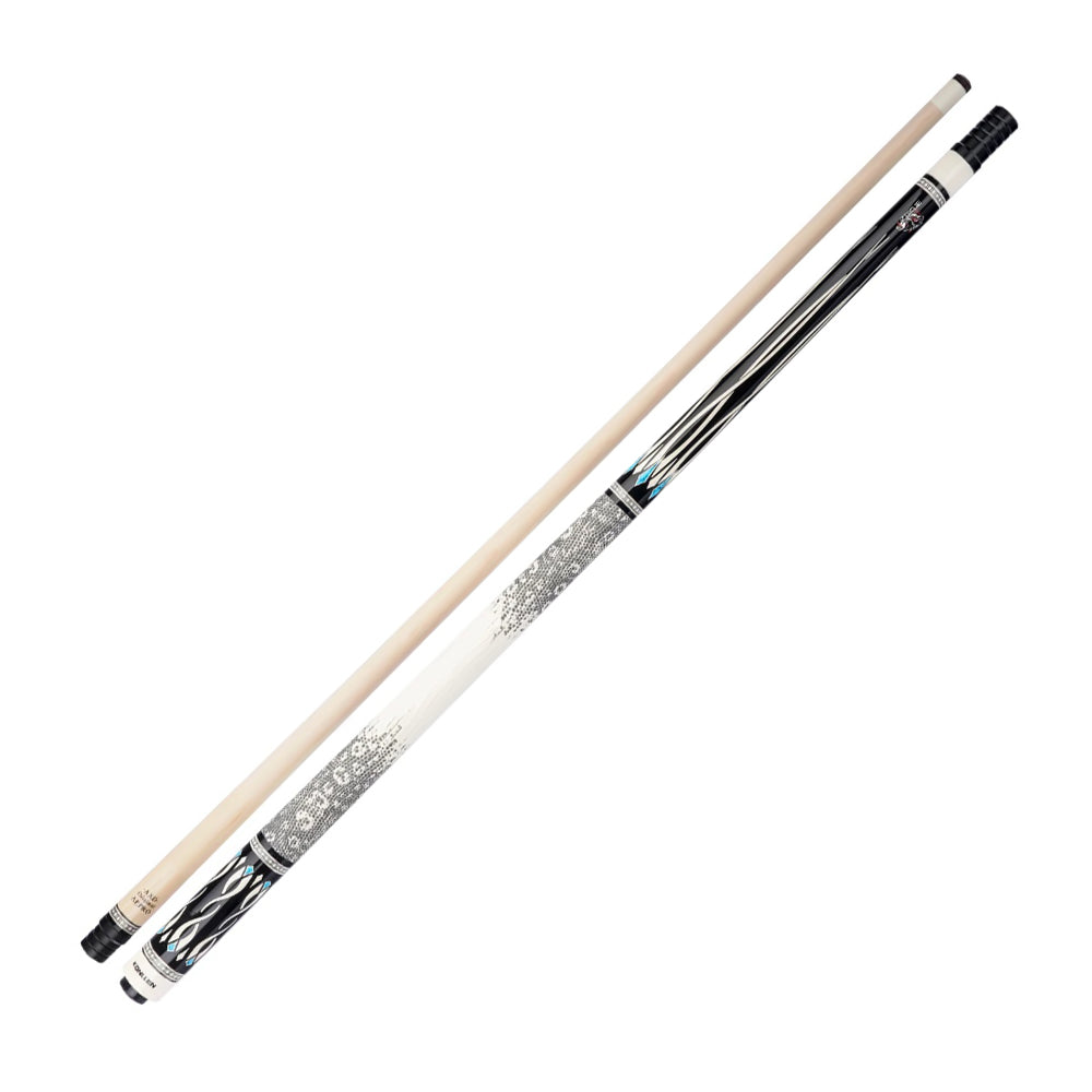KONLLEN  Premier Professional Dragon-1 18.5-20OZ 2-Piece Pool Cue Maple Wood 147CM Billiard Cue - White&Black