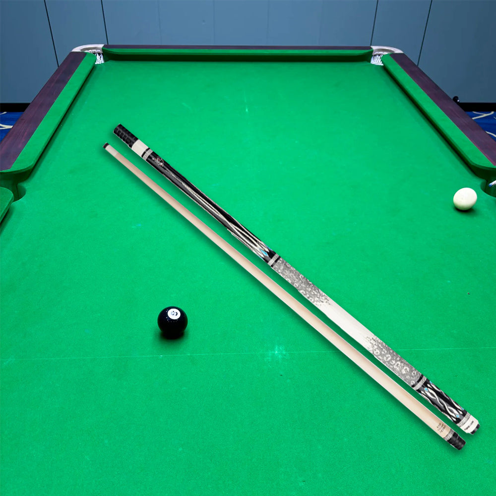 KONLLEN  Premier Professional Dragon-1 18.5-20OZ 2-Piece Pool Cue Maple Wood 147CM Billiard Cue - White&Black